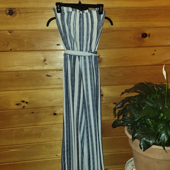 Classy And Cute Strapless Jumpsuit By Love With Detachable Belt Size Large - Picture 6 of 13